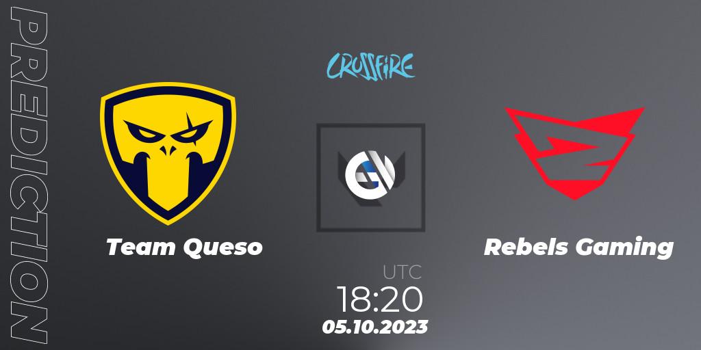 Prognose für das Spiel Team Queso VS Rebels Gaming. 05.10.23. VALORANT - LVP - Crossfire Cup 2023: Contenders #1