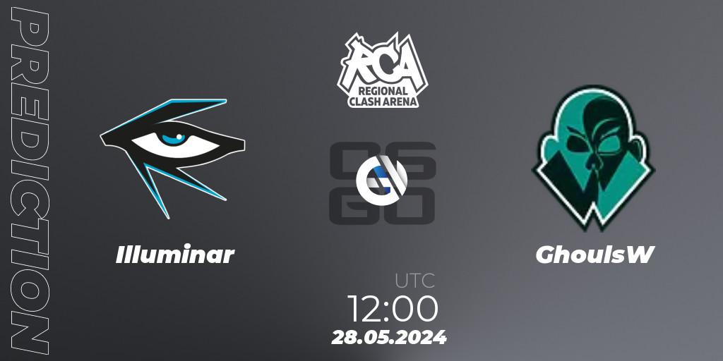 Prognose für das Spiel Illuminar VS GhoulsW. 28.05.2024 at 12:00. Counter-Strike (CS2) - Regional Clash Arena Europe: Closed Qualifier