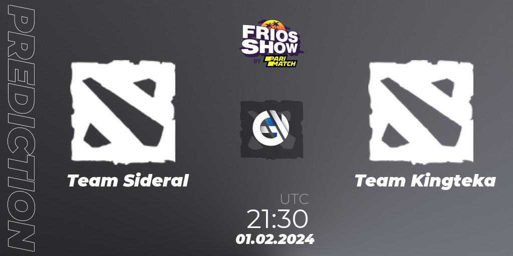 Prognose für das Spiel Team Sideral VS Team Kingteka. 01.02.2024 at 21:30. Dota 2 - Frios Show 2