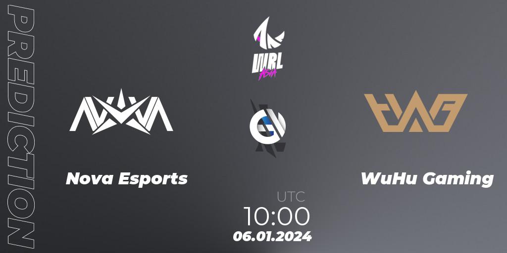 Prognose für das Spiel Nova Esports VS WuHu Gaming. 06.01.24. Wild Rift - WRL Asia 2023 - Season 2: China Conference