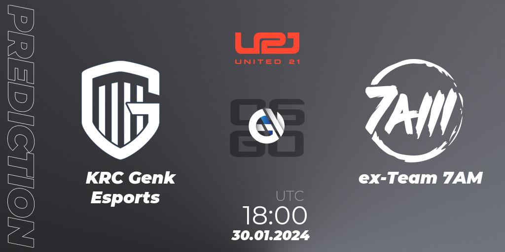 Prognose für das Spiel KRC Genk Esports VS ex-Team 7AM. 30.01.24. CS2 (CS:GO) - United21 Season 10: Division 2
