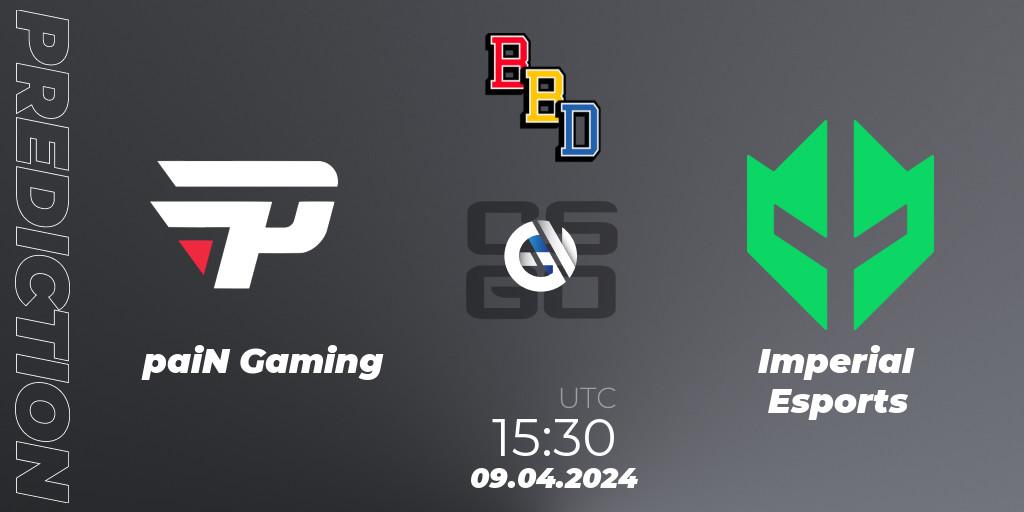 Prognose für das Spiel paiN Gaming VS Imperial Esports. 09.04.2024 at 15:30. Counter-Strike (CS2) - BetBoom Dacha Belgrade 2024: South American Qualifier