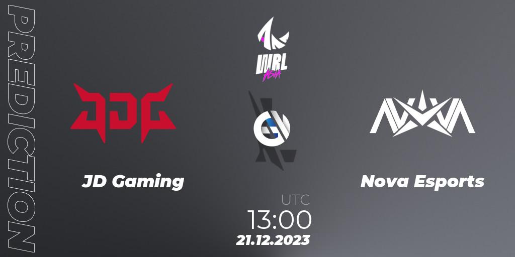 Prognose für das Spiel JD Gaming VS Nova Esports. 21.12.23. Wild Rift - WRL Asia 2023 - Season 2 - Regular Season