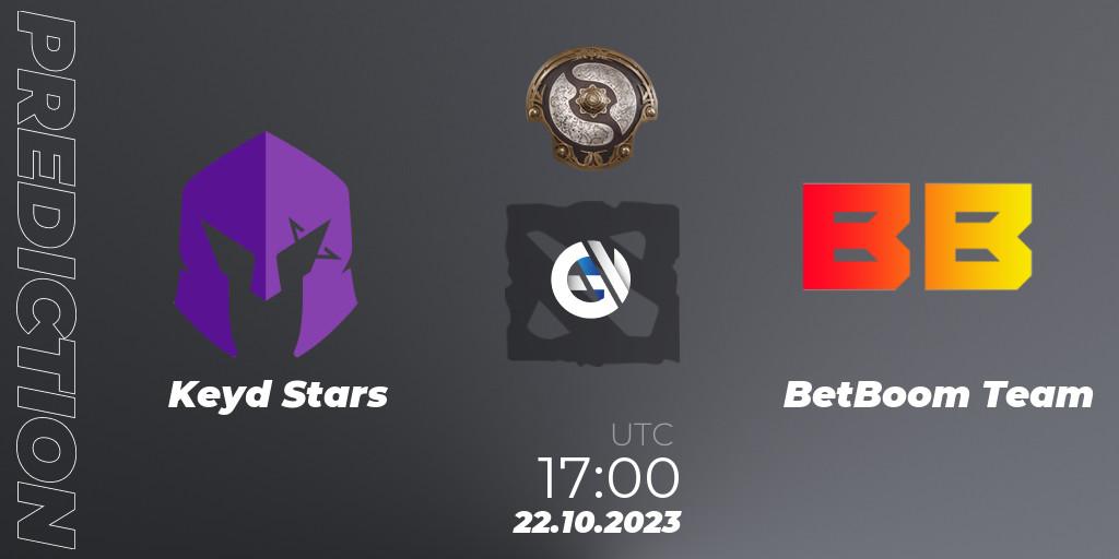 Prognose für das Spiel Keyd Stars VS BetBoom Team. 22.10.23. Dota 2 - The International 2023