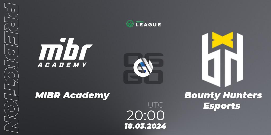 Prognose für das Spiel MIBR Academy VS Bounty Hunters Esports. 18.03.24. CS2 (CS:GO) - ESEA Season 48: Open Division - South America