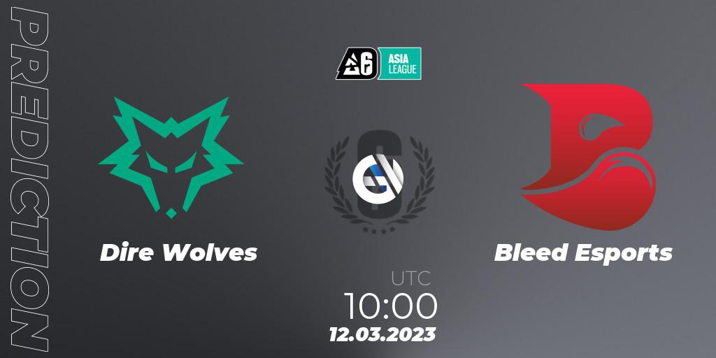 Prognose für das Spiel Dire Wolves VS Bleed Esports. 12.03.2023 at 10:30. Rainbow Six - SEA League 2023 - Stage 1