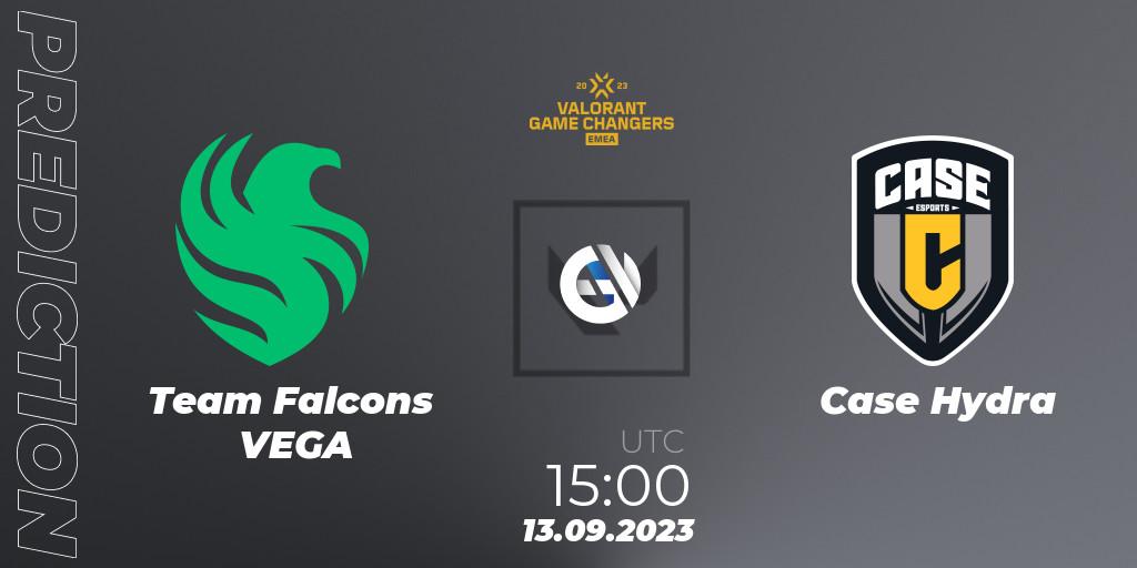 Prognose für das Spiel Team Falcons VEGA VS Case Hydra. 13.09.2023 at 15:00. VALORANT - VCT 2023: Game Changers EMEA Stage 3 - Group Stage