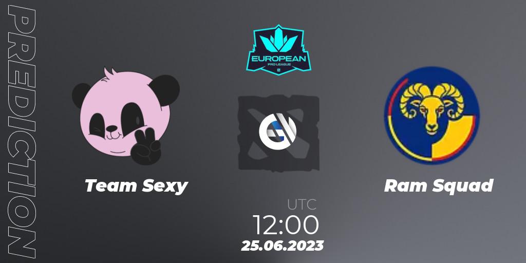 Prognose für das Spiel Team Sexy VS Ram Squad. 25.06.2023 at 12:05. Dota 2 - European Pro League Season 10