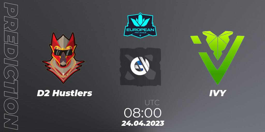 Prognose für das Spiel D2 Hustlers VS IVY. 24.04.23. Dota 2 - European Pro League Season 8