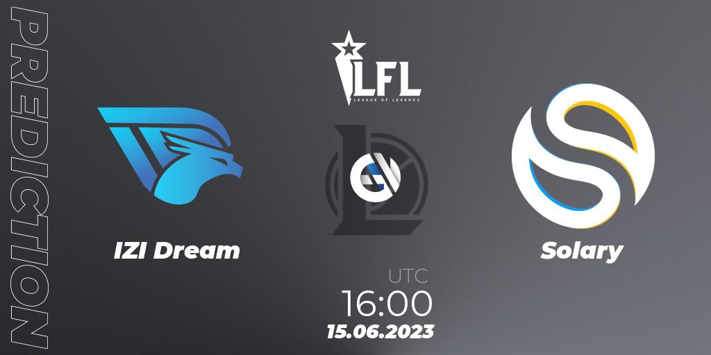 Prognose für das Spiel IZI Dream VS Solary. 15.06.2023 at 16:00. LoL - LFL Summer 2023 - Group Stage