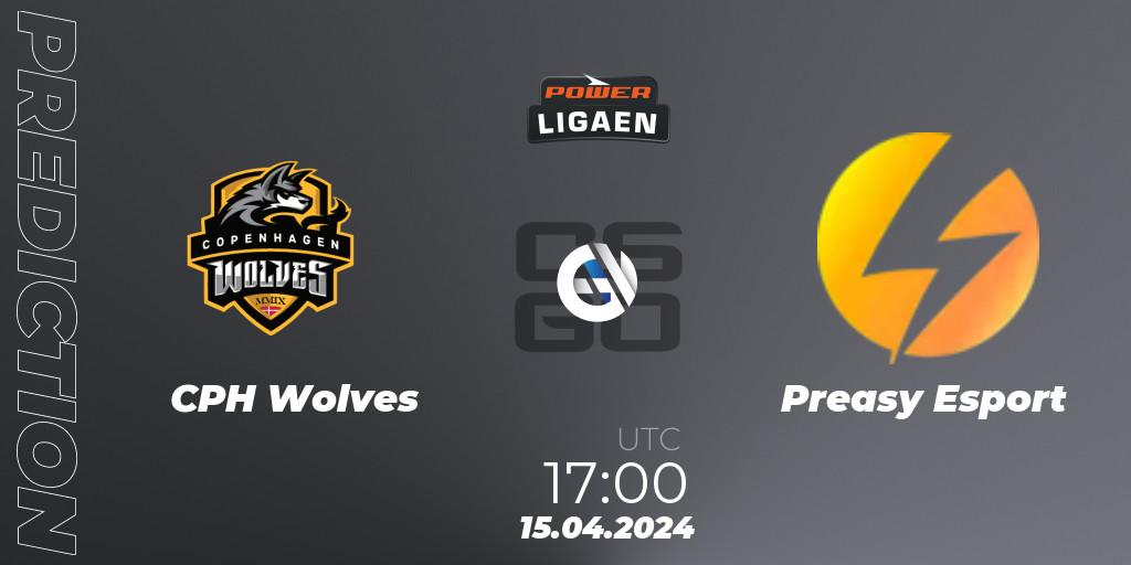 Prognose für das Spiel CPH Wolves VS Preasy Esport. 15.04.24. CS2 (CS:GO) - Dust2.dk Ligaen Season 26