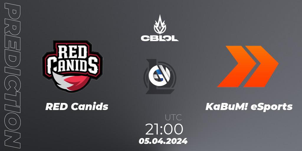 Prognose für das Spiel RED Canids VS KaBuM! eSports. 05.04.24. LoL - CBLOL Split 1 2024 - Playoffs