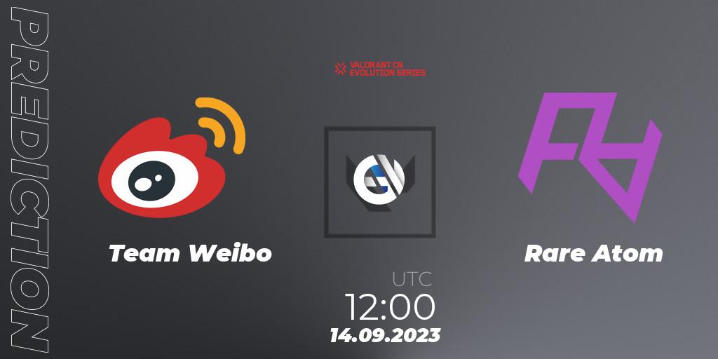Prognose für das Spiel Team Weibo VS Rare Atom. 14.09.23. VALORANT - VALORANT China Evolution Series Act 1: Variation - Play-In