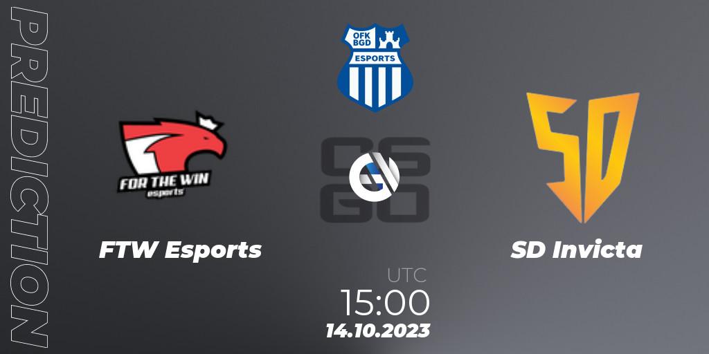 Prognose für das Spiel FTW Esports VS SD Invicta. 14.10.23. CS2 (CS:GO) - OFK BGD Esports Series #1