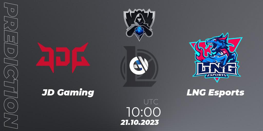 Prognose für das Spiel JD Gaming VS LNG Esports. 21.10.23. LoL - Worlds 2023 LoL - Group Stage