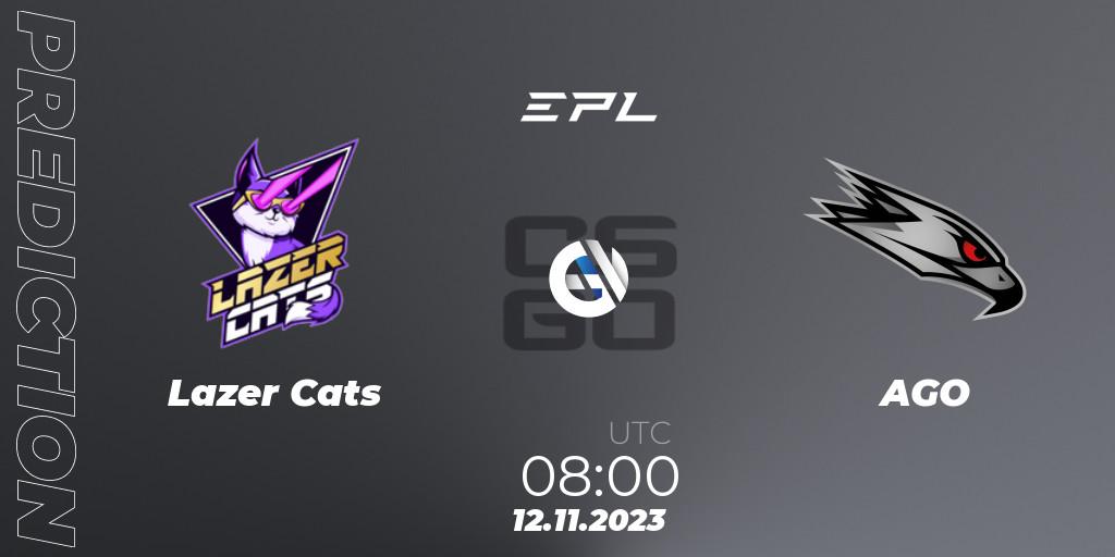 Prognose für das Spiel Lazer Cats VS AGO. 12.11.23. CS2 (CS:GO) - European Pro League Season 12: Division 2