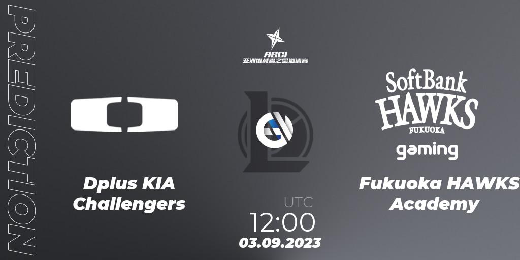 Prognose für das Spiel Dplus KIA Challengers VS Fukuoka HAWKS Academy. 03.09.23. LoL - Asia Star Challengers Invitational 2023