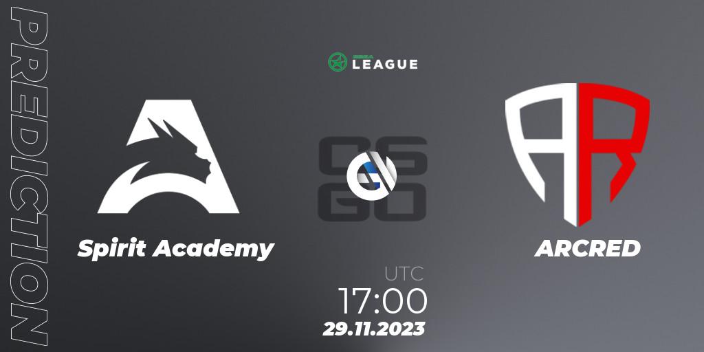 Prognose für das Spiel Spirit Academy VS ARCRED. 29.11.23. CS2 (CS:GO) - ESEA Season 47: Advanced Division - Europe