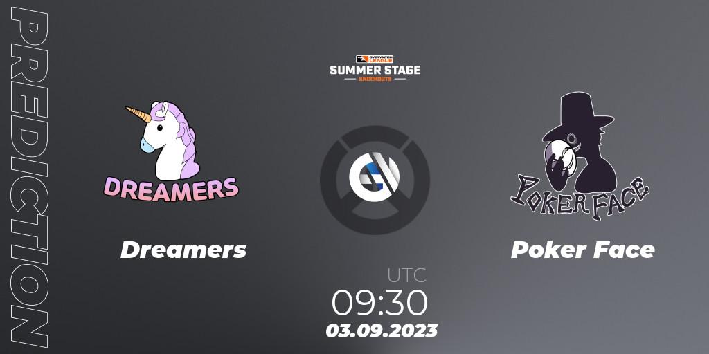 Prognose für das Spiel Dreamers VS Poker Face. 03.09.23. Overwatch - Overwatch League 2023 - Summer Stage Knockouts