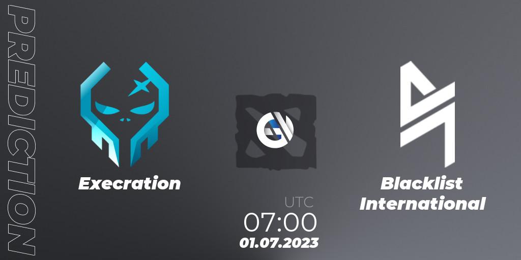 Prognose für das Spiel Execration VS Blacklist International. 01.07.23. Dota 2 - Bali Major 2023 - Group Stage