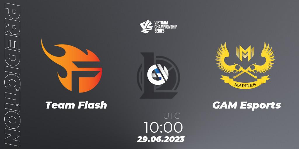 Prognose für das Spiel Team Flash VS GAM Esports. 29.06.23. LoL - VCS Dusk 2023