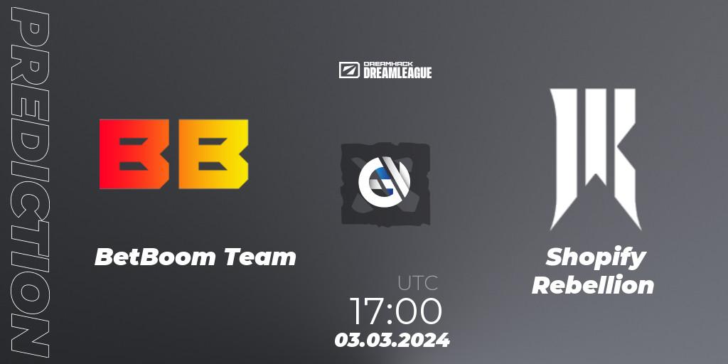 Prognose für das Spiel BetBoom Team VS Shopify Rebellion. 03.03.24. Dota 2 - DreamLeague Season 22