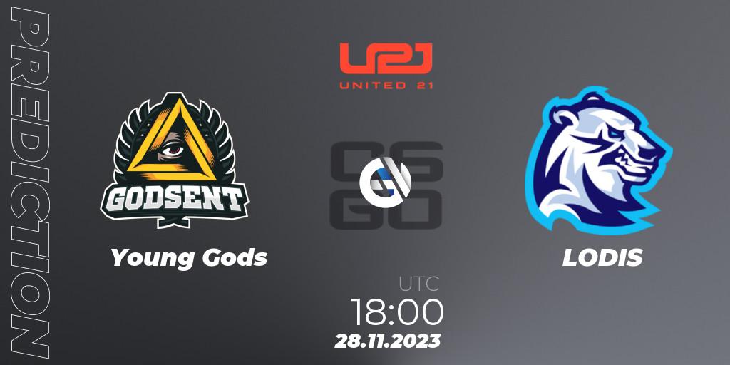 Prognose für das Spiel Young Gods VS LODIS. 28.11.23. CS2 (CS:GO) - United21 Season 8: Division 2