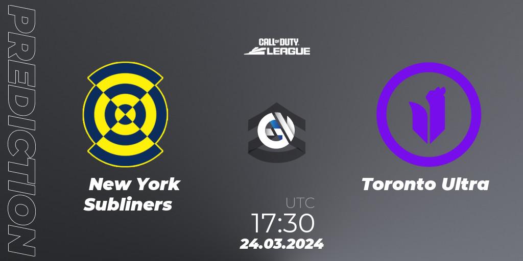 Prognose für das Spiel New York Subliners VS Toronto Ultra. 24.03.2024 at 17:30. Call of Duty - Call of Duty League 2024: Stage 2 Major