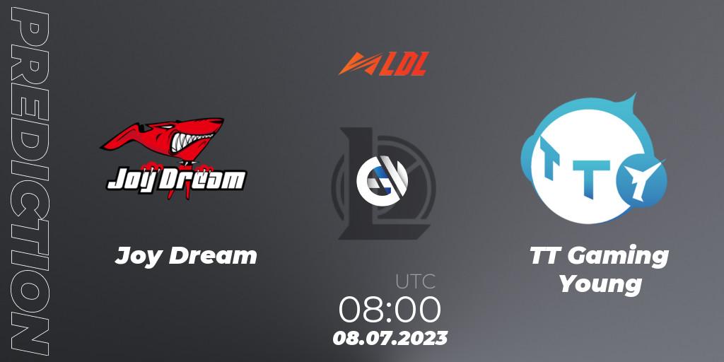 Prognose für das Spiel Joy Dream VS TT Gaming Young. 08.07.2023 at 09:00. LoL - LDL 2023 - Regular Season - Stage 3