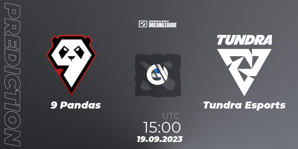 Prognose für das Spiel 9 Pandas VS Tundra Esports. 19.09.2023 at 15:09. Dota 2 - DreamLeague Season 21