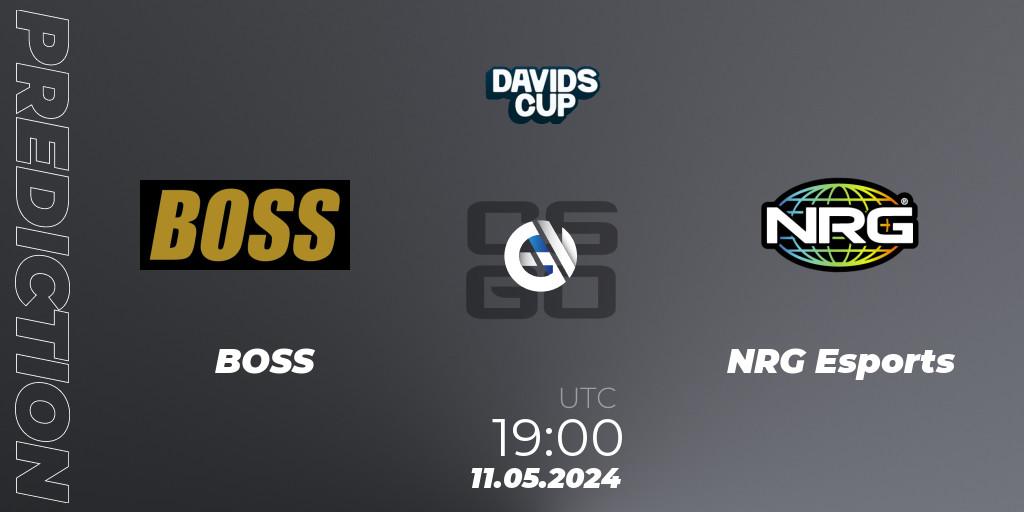 Prognose für das Spiel BOSS VS NRG Esports. 11.05.2024 at 19:00. Counter-Strike (CS2) - David's Cup 2024