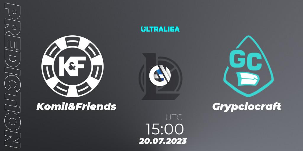 Prognose für das Spiel Komil&Friends VS Grypciocraft. 20.07.23. LoL - Ultraliga Season 10 2023 Regular Season