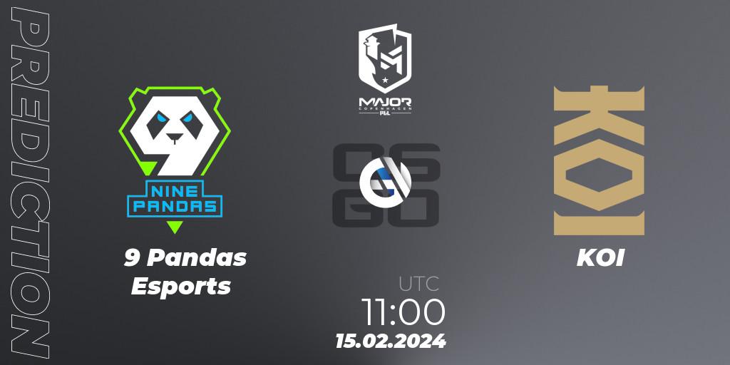 Prognose für das Spiel 9 Pandas Esports VS KOI. 15.02.24. CS2 (CS:GO) - PGL CS2 Major Copenhagen 2024 Europe RMR