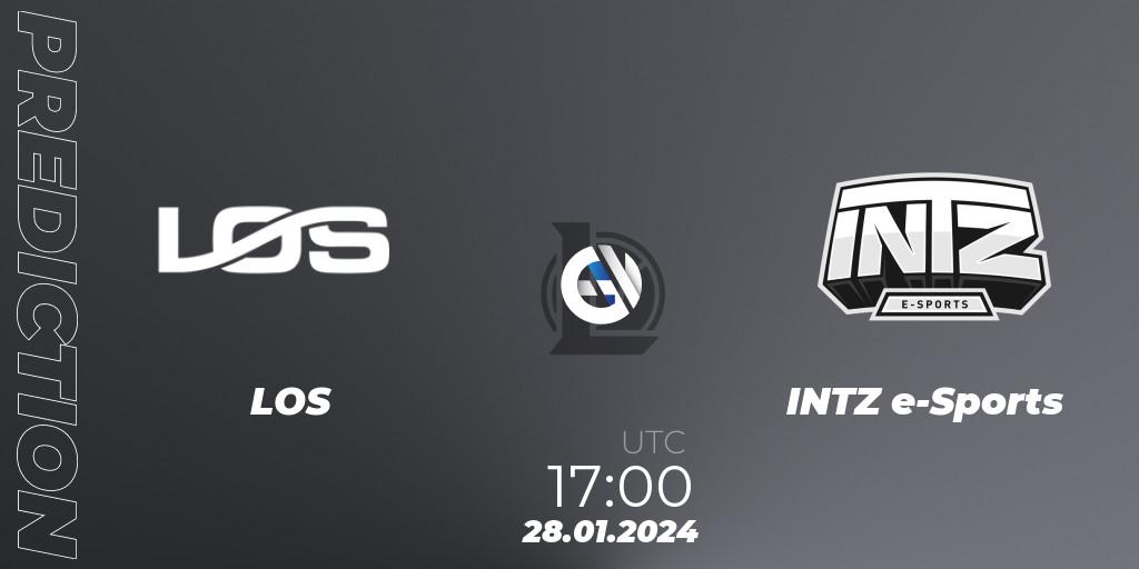 Prognose für das Spiel LOS VS INTZ e-Sports. 28.01.2024 at 17:00. LoL - CBLOL Split 1 2024 - Group Stage