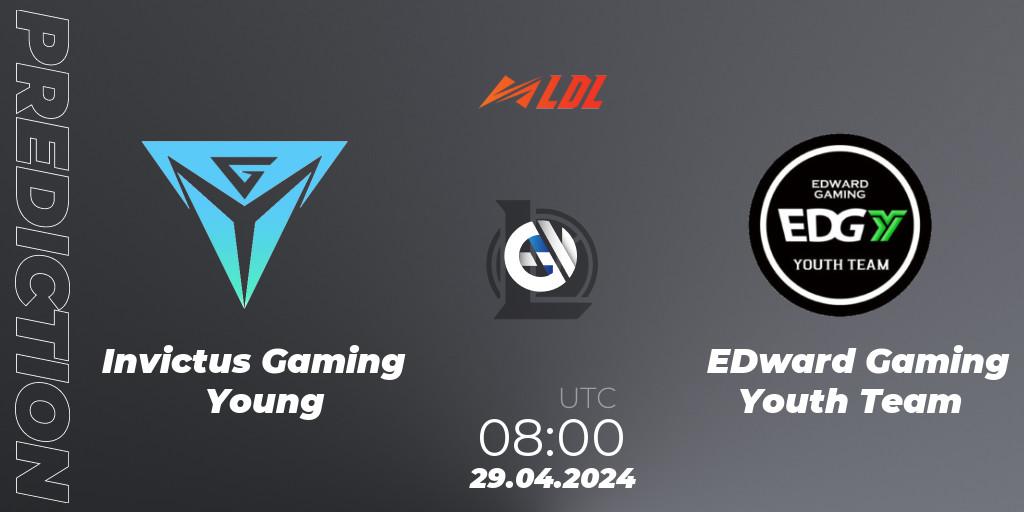 Prognose für das Spiel Invictus Gaming Young VS EDward Gaming Youth Team. 29.04.24. LoL - LDL 2024 - Stage 2