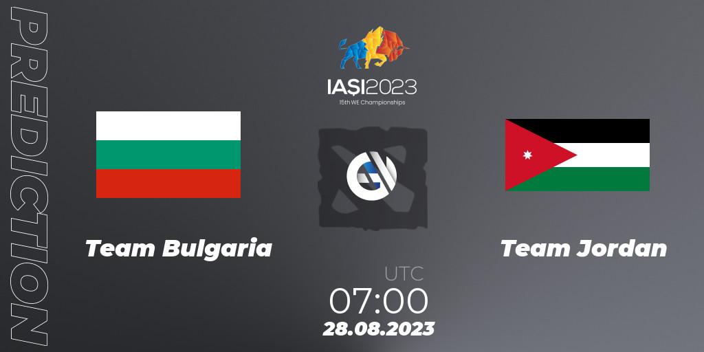 Prognose für das Spiel Team Bulgaria VS Team Jordan. 27.08.23. Dota 2 - IESF World Championship 2023