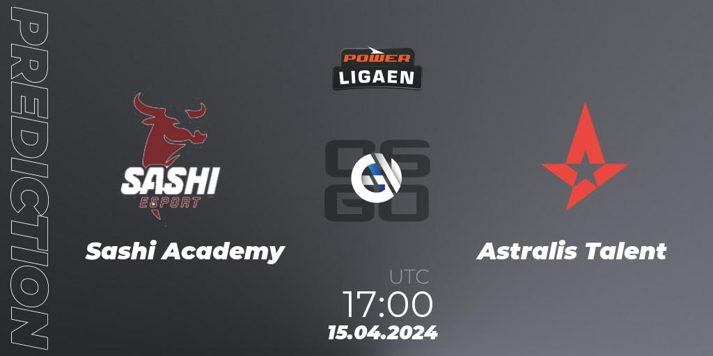Prognose für das Spiel Sashi Academy VS Astralis Talent. 15.04.24. CS2 (CS:GO) - Dust2.dk Ligaen Season 26