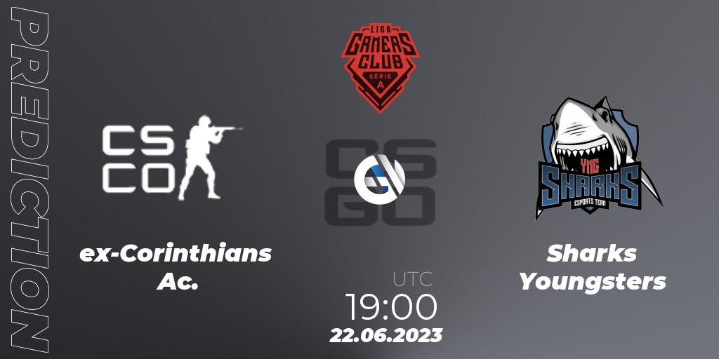 Prognose für das Spiel ex-Corinthians Ac. VS Sharks Youngsters. 22.06.23. CS2 (CS:GO) - Gamers Club Liga Série A: June 2023
