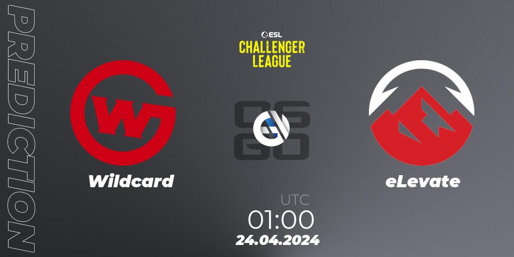 Prognose für das Spiel Wildcard VS eLevate. 24.04.24. CS2 (CS:GO) - ESL Challenger League Season 47: North America