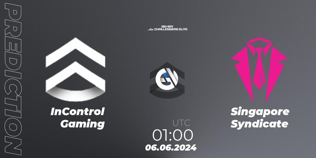 Prognose für das Spiel InControl Gaming VS Singapore Syndicate. 06.06.2024 at 00:00. Call of Duty - Call of Duty Challengers 2024 - Elite 3: NA