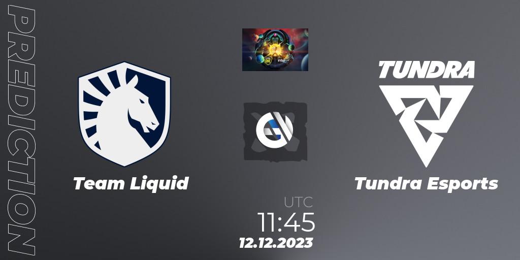 Prognose für das Spiel Team Liquid VS Tundra Esports. 12.12.23. Dota 2 - ESL One - Kuala Lumpur 2023