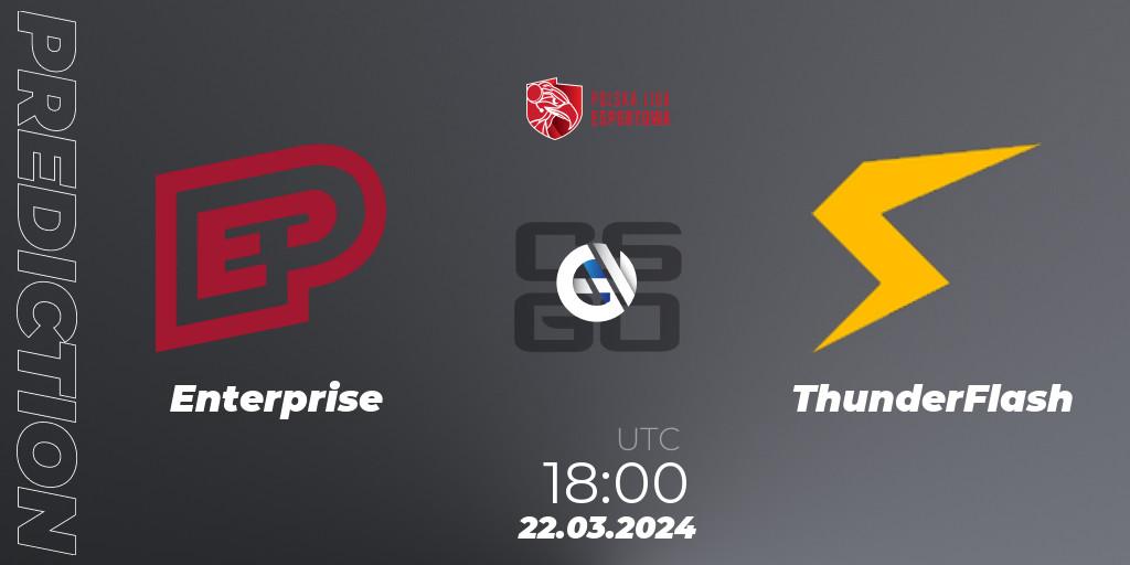 Prognose für das Spiel Enterprise VS ThunderFlash. 22.03.24. CS2 (CS:GO) - Polska Liga Esportowa 2024: Split #1