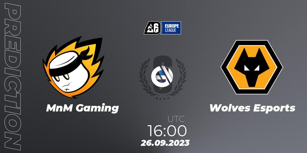 Prognose für das Spiel MnM Gaming VS Wolves Esports. 26.09.23. Rainbow Six - Europe League 2023 - Stage 2