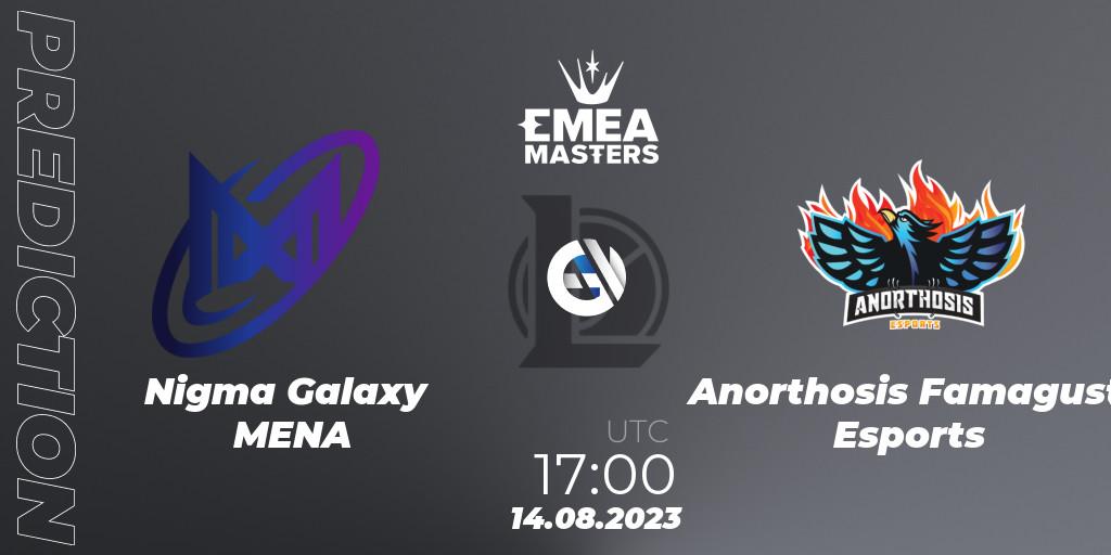 Prognose für das Spiel Nigma Galaxy MENA VS Anorthosis Famagusta Esports. 14.08.2023 at 17:00. LoL - EMEA Masters Summer 2023