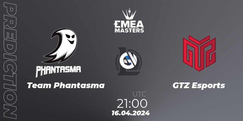 Prognose für das Spiel Team Phantasma VS GTZ Esports. 16.04.24. LoL - EMEA Masters Spring 2024 - Play-In