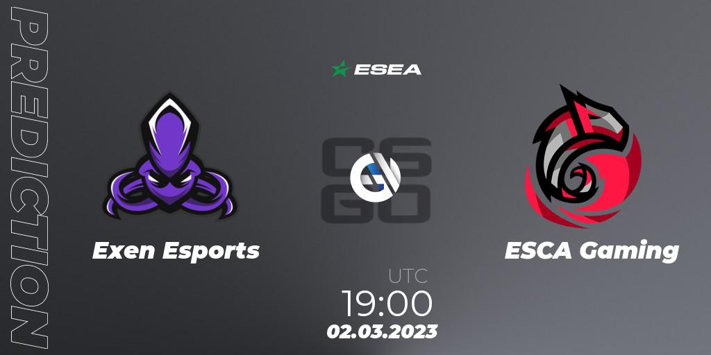 Prognose für das Spiel Exen Esports VS Haspers Team. 02.03.2023 at 19:00. Counter-Strike (CS2) - ESEA Season 44: Advanced Division - Europe