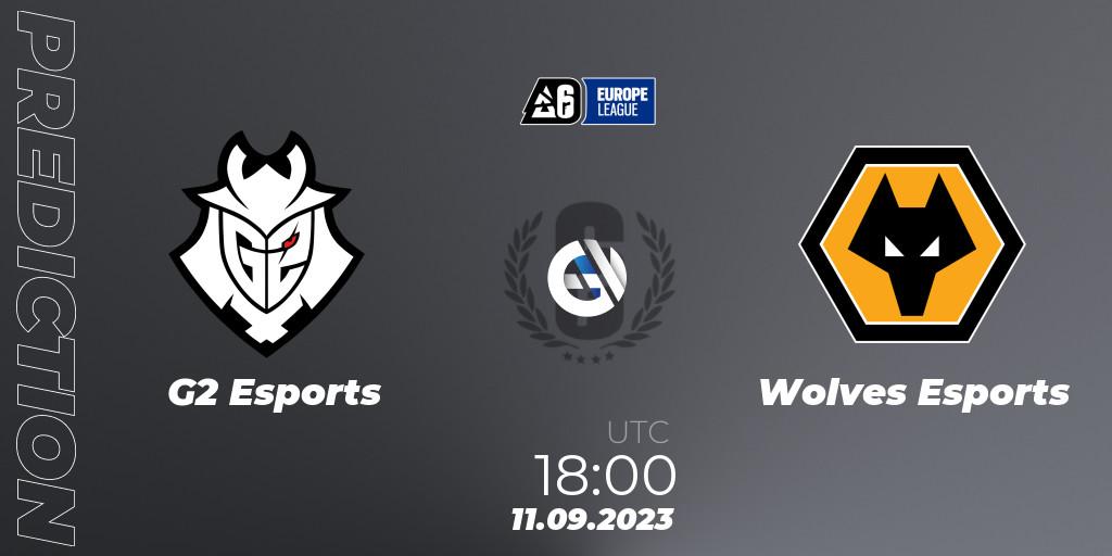 Prognose für das Spiel G2 Esports VS Wolves Esports. 11.09.2023 at 18:00. Rainbow Six - Europe League 2023 - Stage 2