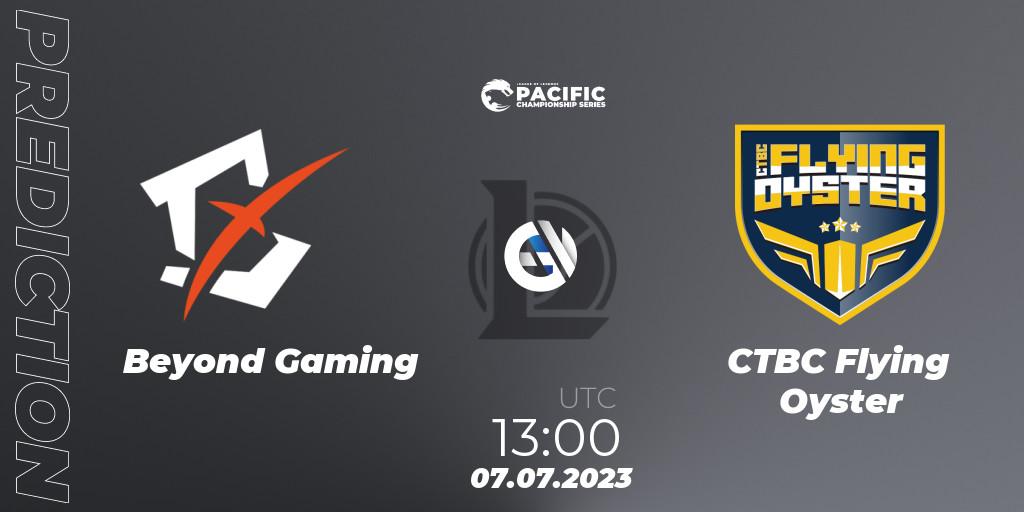 Prognose für das Spiel Beyond Gaming VS CTBC Flying Oyster. 07.07.2023 at 13:00. LoL - PACIFIC Championship series Group Stage