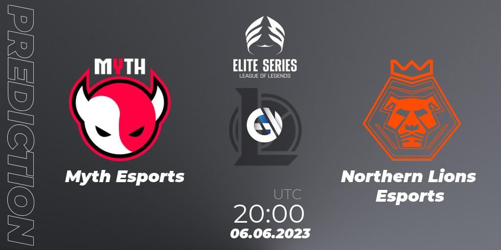 Prognose für das Spiel Myth Esports VS Northern Lions Esports. 06.06.23. LoL - Elite Series Summer 2023
