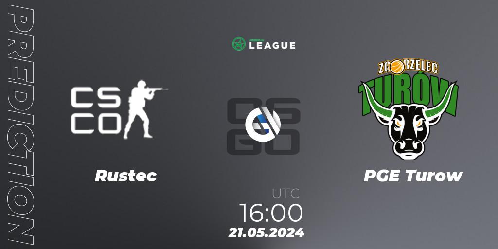 Prognose für das Spiel Rustec VS PGE Turow. 21.05.2024 at 16:00. Counter-Strike (CS2) - ESEA Season 49: Advanced Division - Europe